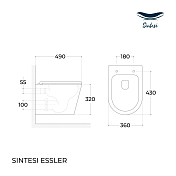 Унитаз подвесной Sintesi Essler SIN-TS-SLR-181 , изображение 6