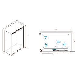 Фото Душевой уголок RGW Classic CL-48 (CL-14 + Z-050-1) 160x80