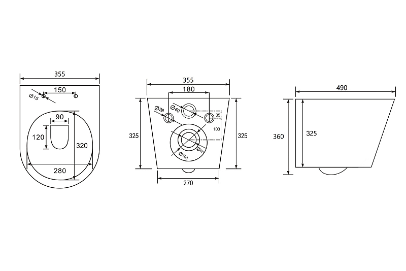 Унитаз подвесной Abber Bequem AC1102T , изображение 10