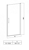 Душевая дверь Esbano ES-70LD 70 L , изображение 3