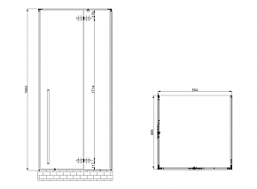Фото Душевой уголок Abber Eins AG06099B 90x90