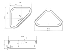 Акриловая ванна Abber AB9446MW 150x150 , изображение 6