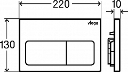 Кнопка смыва Viega Prevista Dry 773717 хром , изображение 3