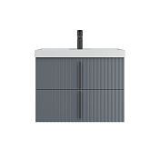 Тумба под раковину СаНта Юпитер 70 подвесная, графит матовый , изображение 1