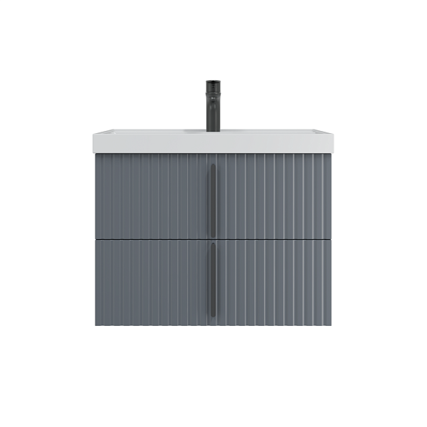 Тумба под раковину СаНта Юпитер 70 подвесная, графит матовый , изображение 1