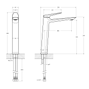 Смеситель Cezares Liner-LC-01-W0 для раковины , изображение 4