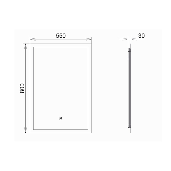 Зеркало Comforty Эдельвейс 55 бесконтактный сенсор , изображение 3
