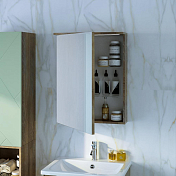 Зеркало-шкаф Бриклаер Кристалл 56 дуб гранж песочный, с подсветкой , изображение 2