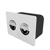 Кнопка смыва Point Венера PN44072WC белый/хром (установка в стену) , изображение 3