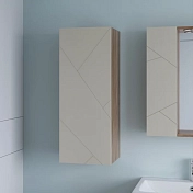 Шкаф Бриклаер Кристалл 35.2x90 латте/дуб крафт табачный