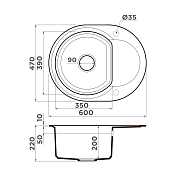 Мойка кухонная Omoikiri Sakaime 60E-WH белый , изображение 4