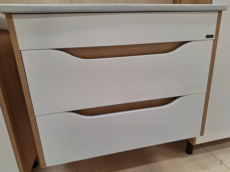 Тумба под раковину СаНта Сатурн 75 подвесная, дуб австрийский , изображение 9